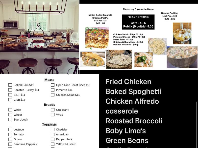 About Thyme Catering & Cafe Menu