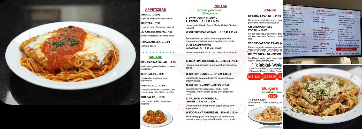 Pasta To Go Menu