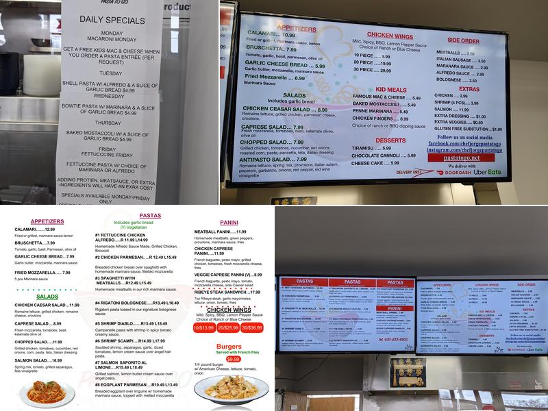 Pasta To Go Menu