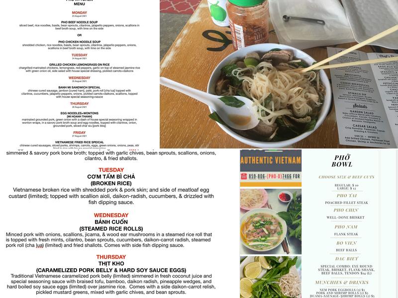 Pho Kytchen Menu