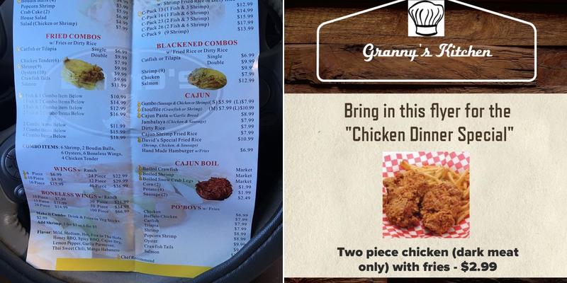 Grannys Kitchen Menu