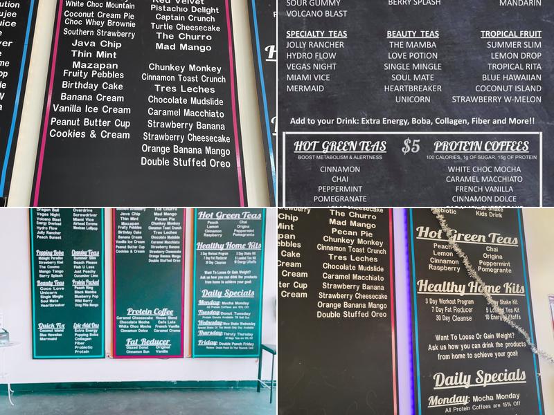 Epic Nutrition Menu