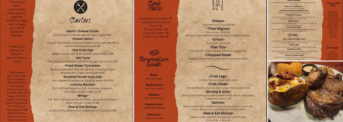 J. Hartman’s Menu