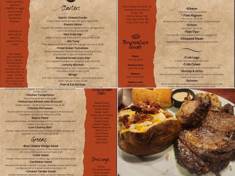 J. Hartman’s Menu