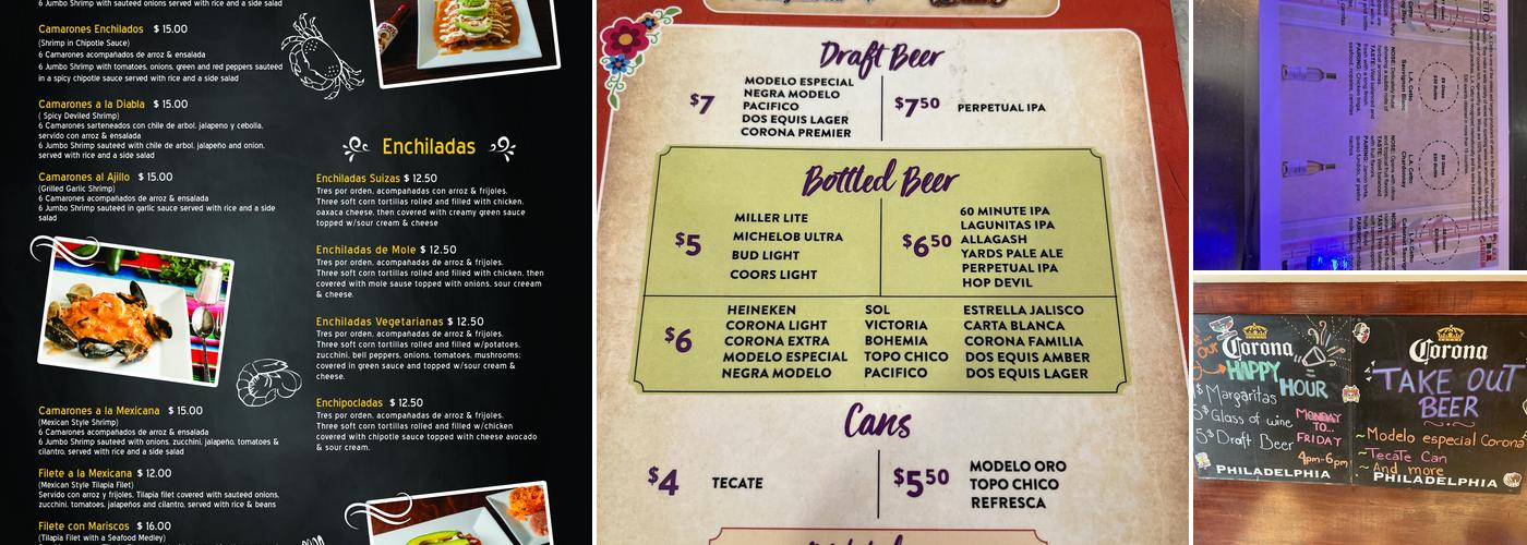 Plaza Garibaldi Mezcaleria Menu