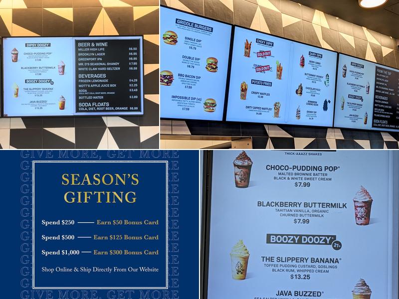 Mister Dips Menu