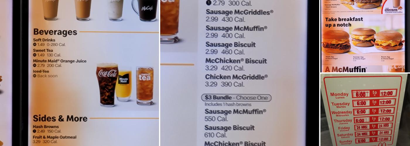 McDonald's Menu