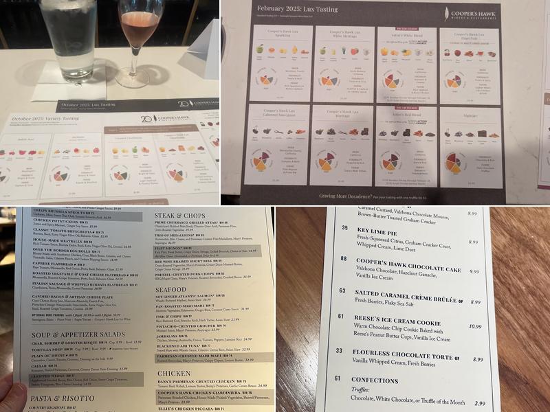 Cooper's Hawk Winery & Restaurant- Scottsdale Menu