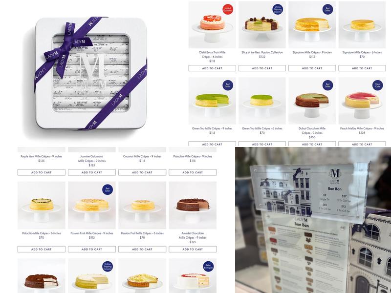 Lady M Cake Boutique - San Jose Menu