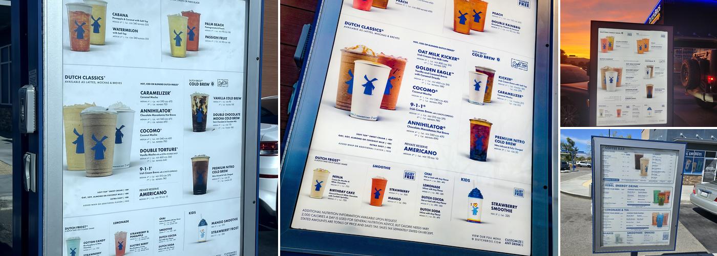 Dutch Bros Coffee Menu