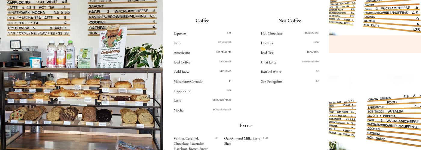 Blueprint Coffee Project Menu