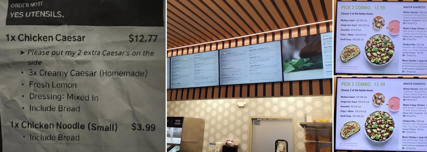 Just Salad Menu