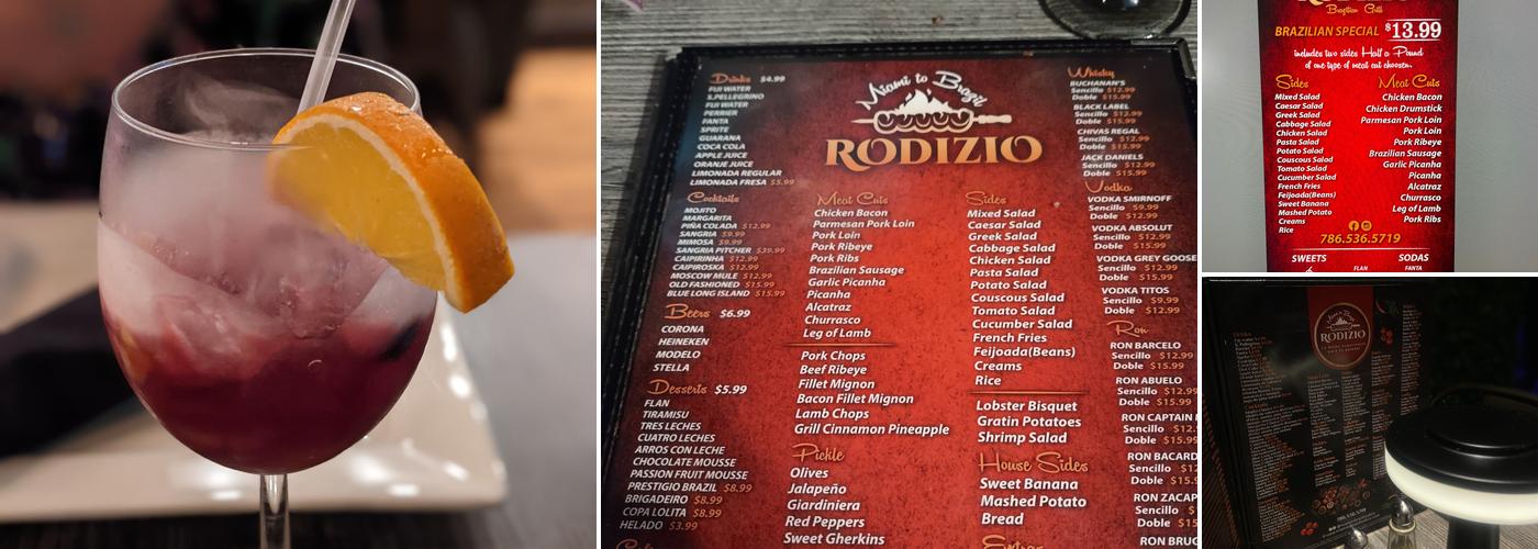 Miami to Brazil Rodizio Menu