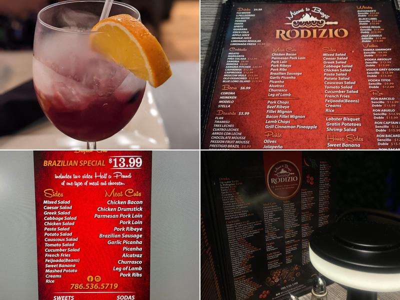 Miami to Brazil Rodizio Menu