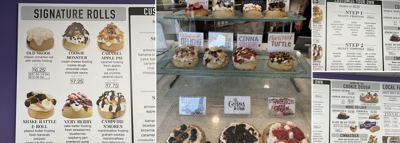 Cinnaholic Menu