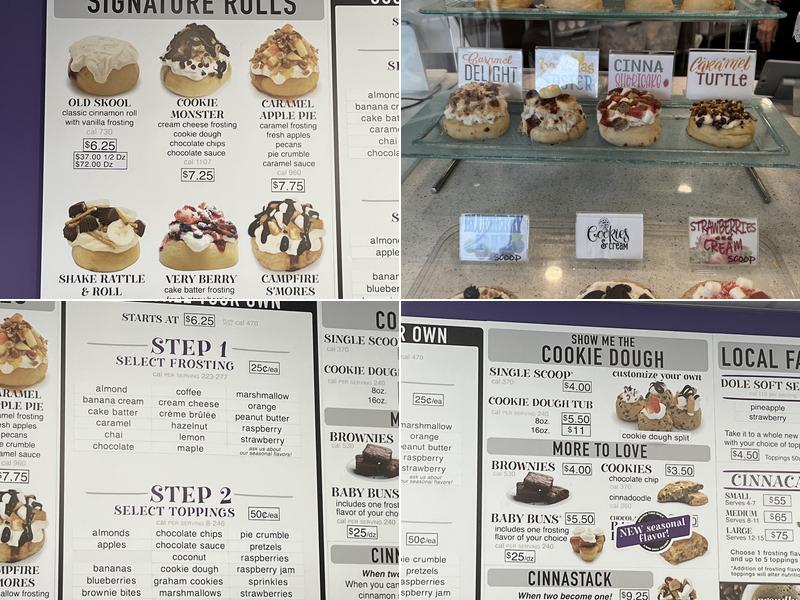 Cinnaholic Menu