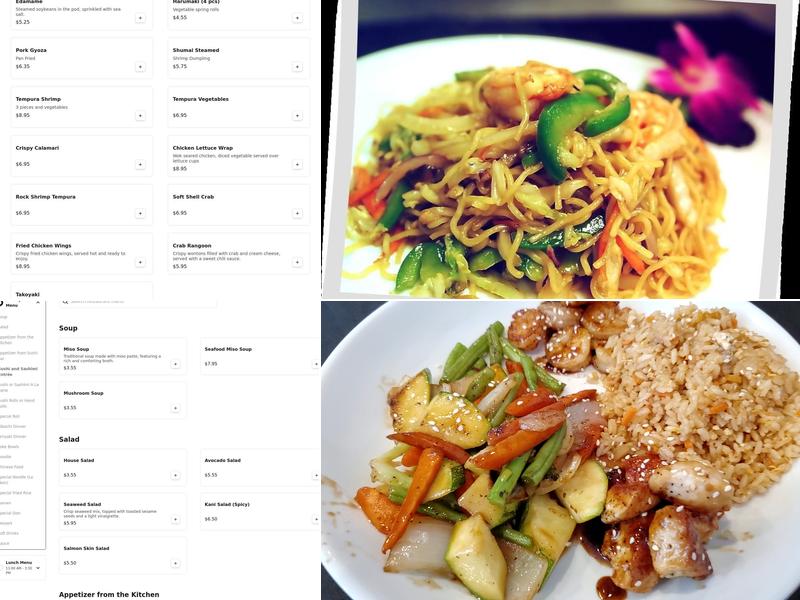 Mizu - Sushi & Hibachi Restaurant Menu