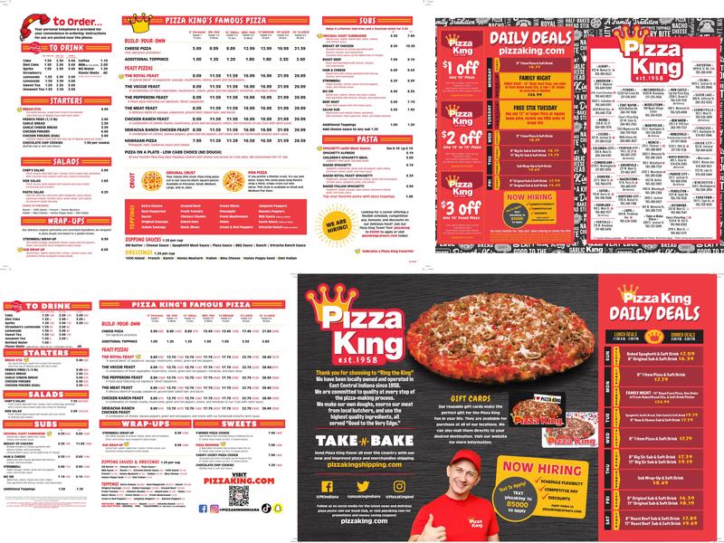 Pizza King Menu