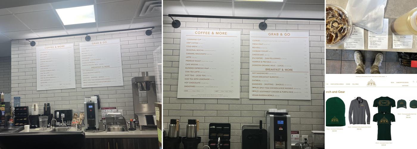 Command Coffee Menu