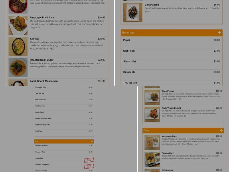 Thai food connection Menu