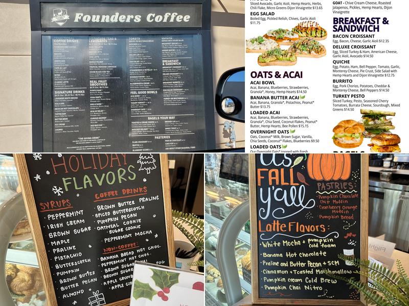 Founders Coffee Menu