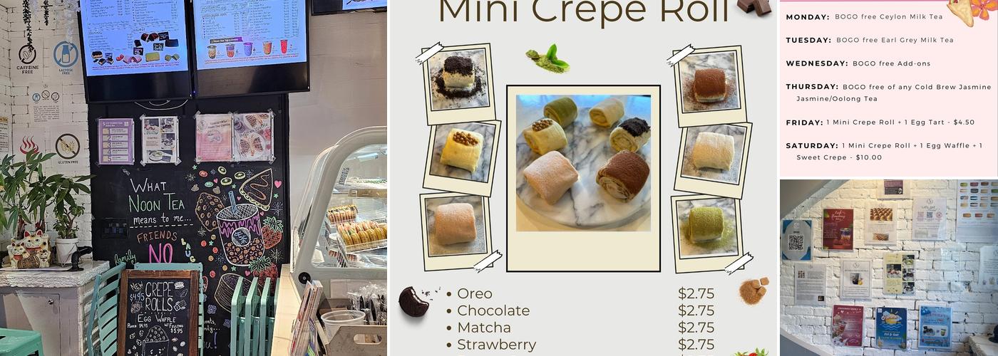 Noon Tea Creperie Menu