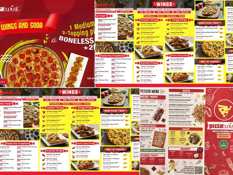Pizza Twist Menu