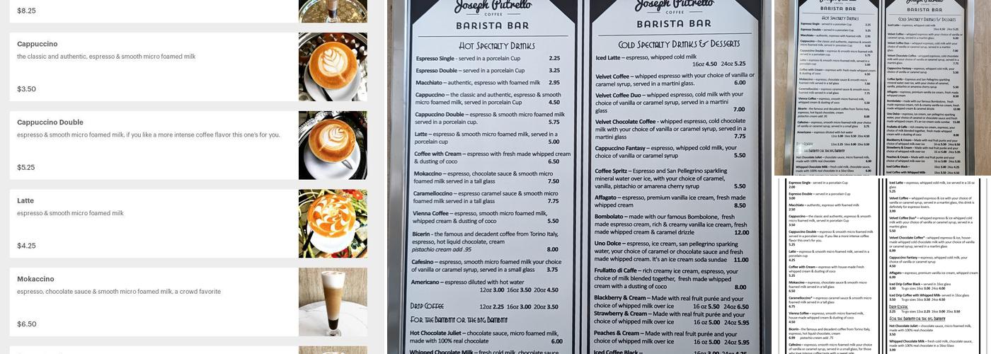 Joseph Putrello Coffee Barista Bar Menu