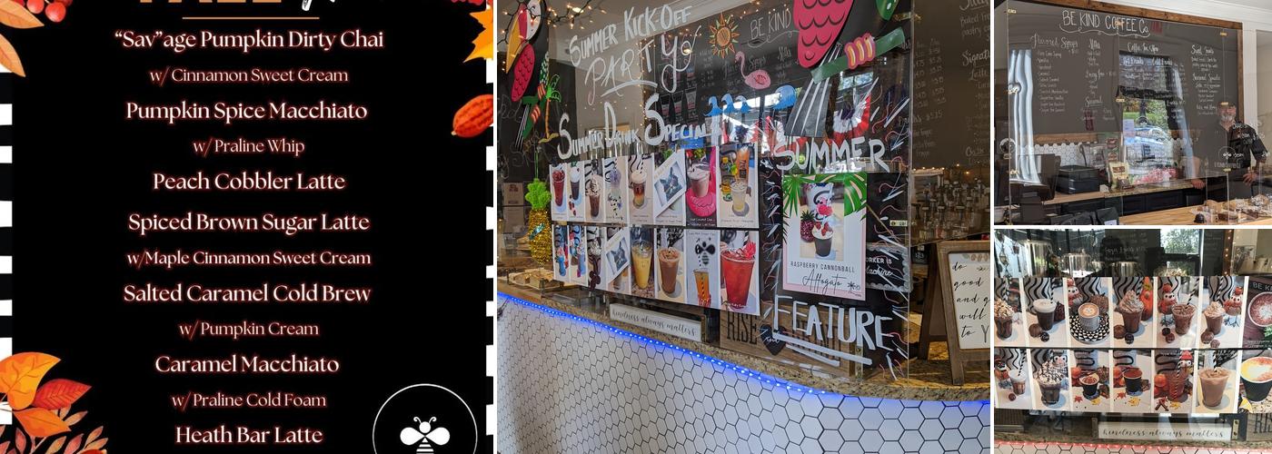 Be Kind Coffee Co. Menu