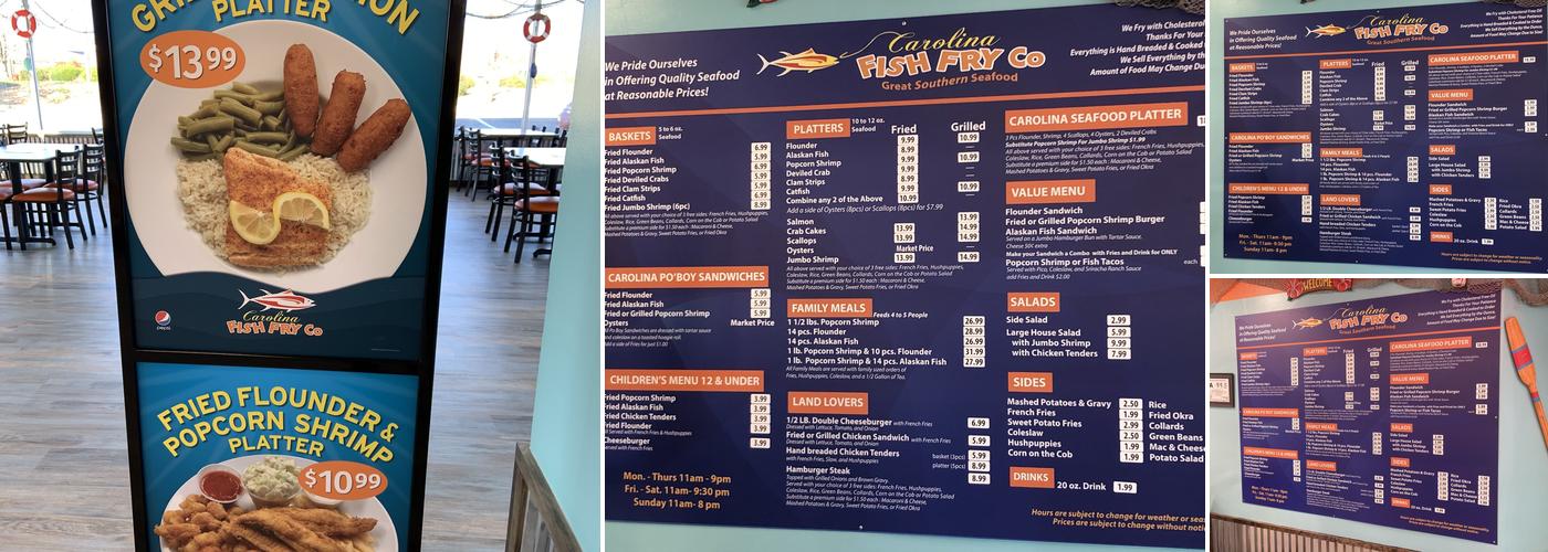Carolina Fish Fry Co. Menu