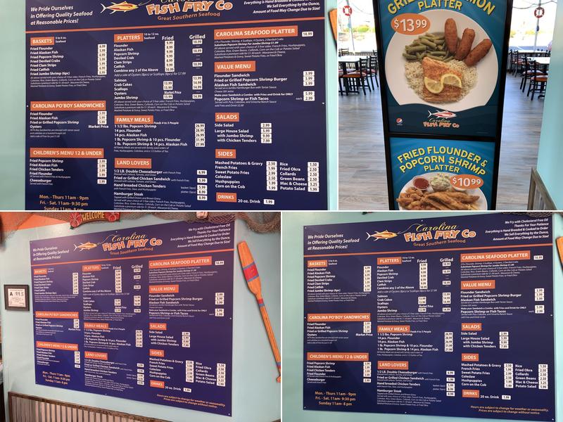 Carolina Fish Fry Co. Menu