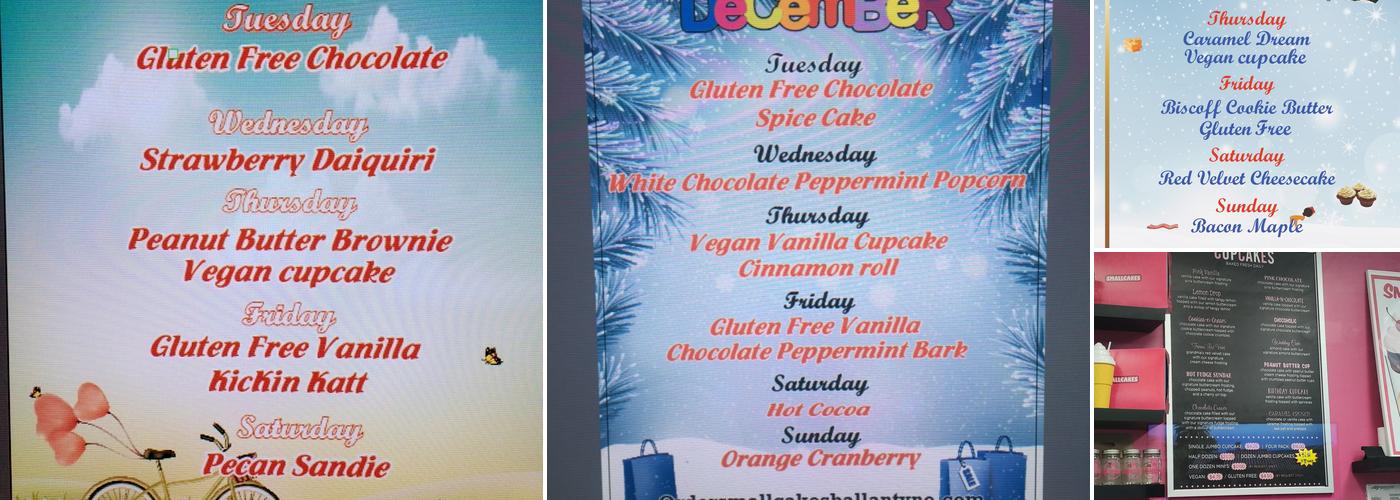 Smallcakes Ballantyne Menu