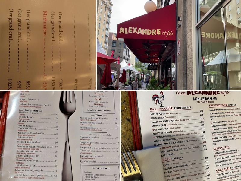 Chez Alexandre Menu