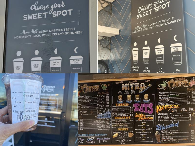 Summer Moon Coffee Menu