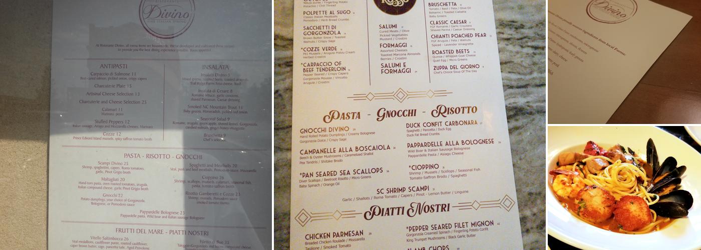 Di Vino Rosso Menu