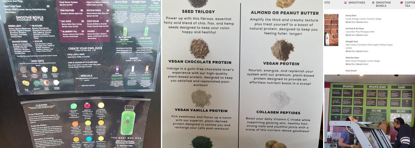 The Beet Box Menu