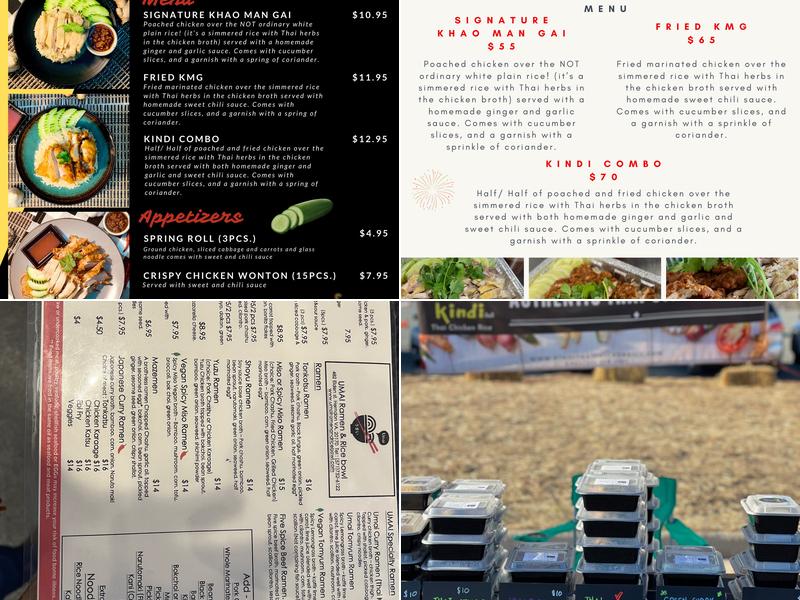 Kindi Chicken Rice Menu