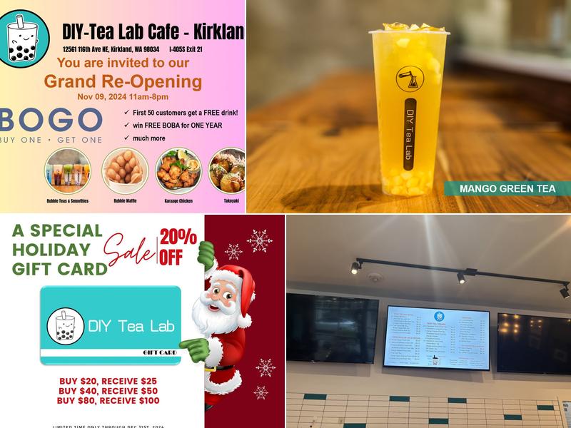 DIY Tea Lab - Fremont Menu