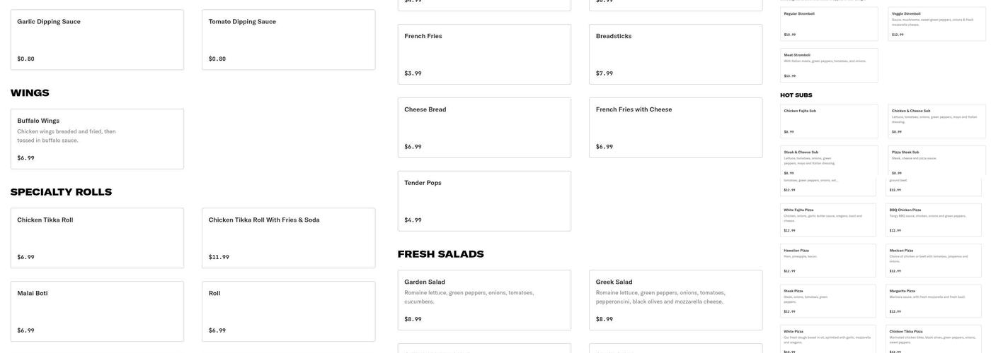 Supreme Pizza & Grill Menu