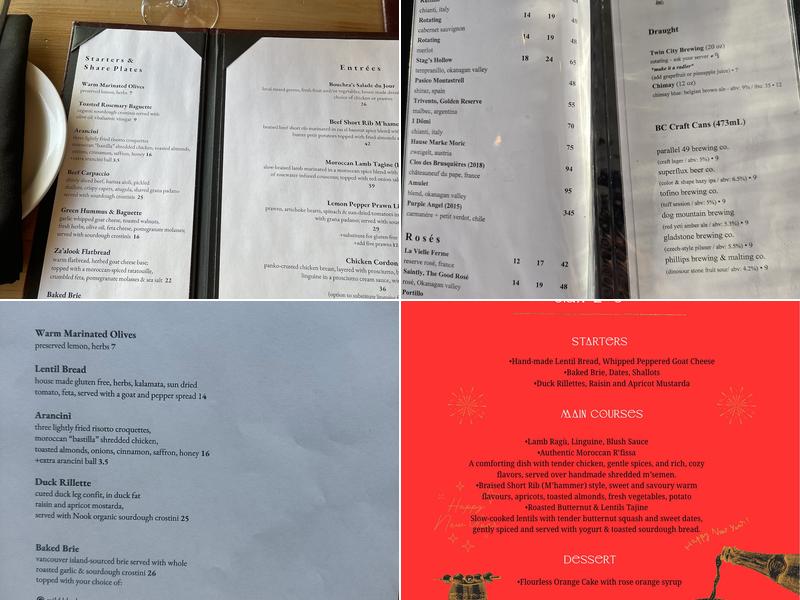 Brie & Barrel Menu