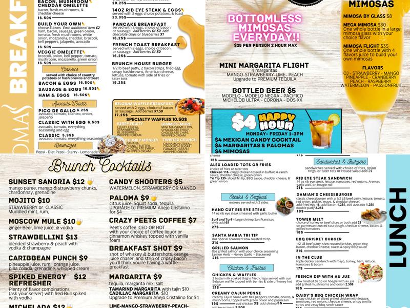 Aromas Restaurant Menu