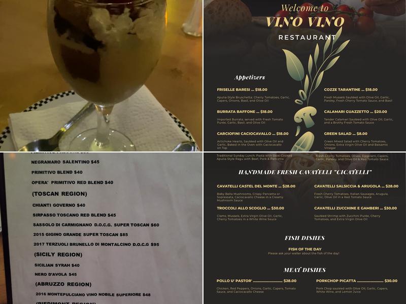 Vino Vino Restaurant Menu
