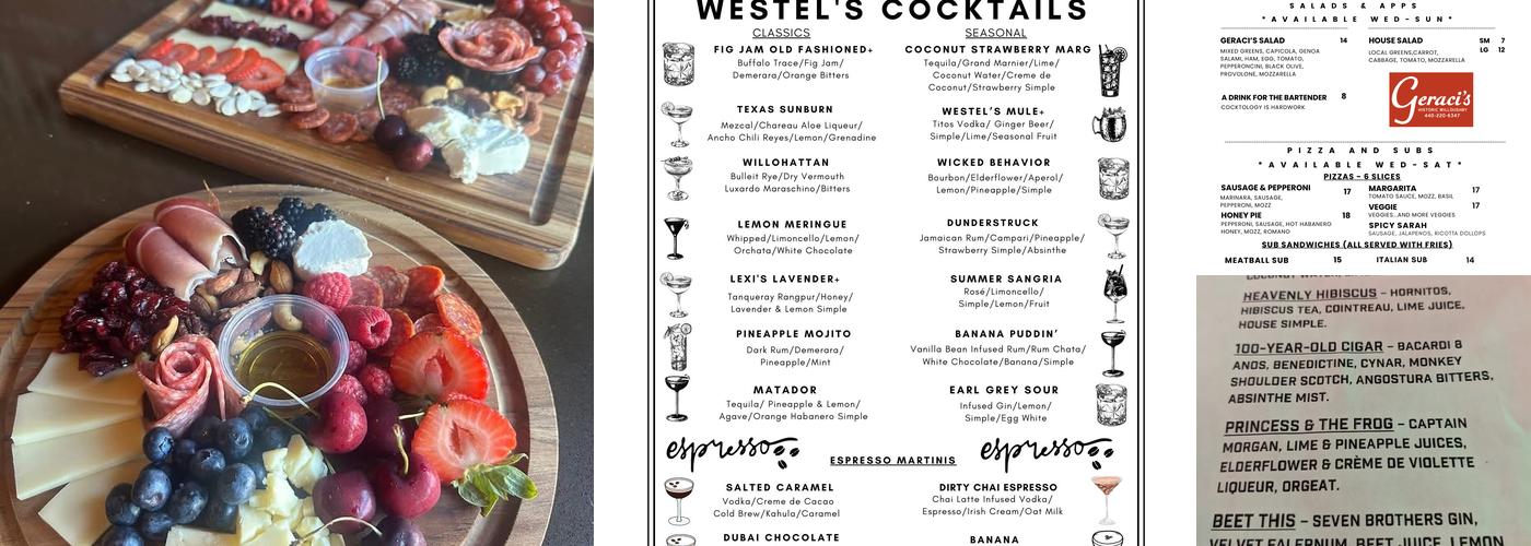 Westel's Speakeasy & Cocktail Bar Menu