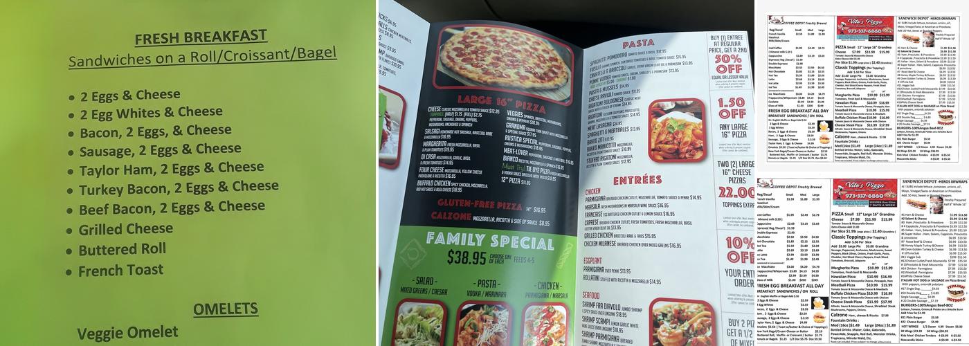 Vito's Pizza Menu
