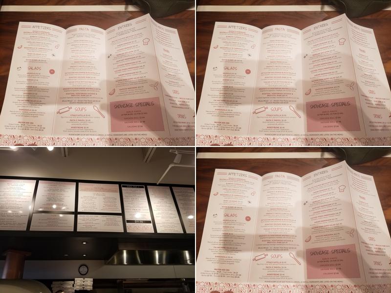 Mozzafiato Pizzeria Menu