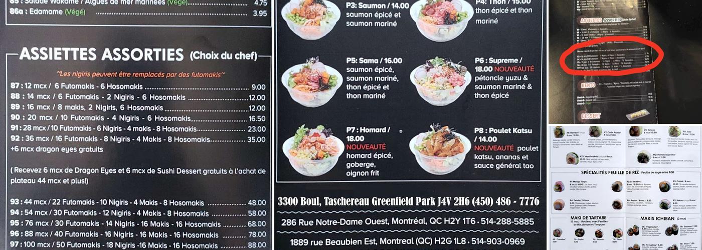 Sushi Sama (Greenfield Park) Menu