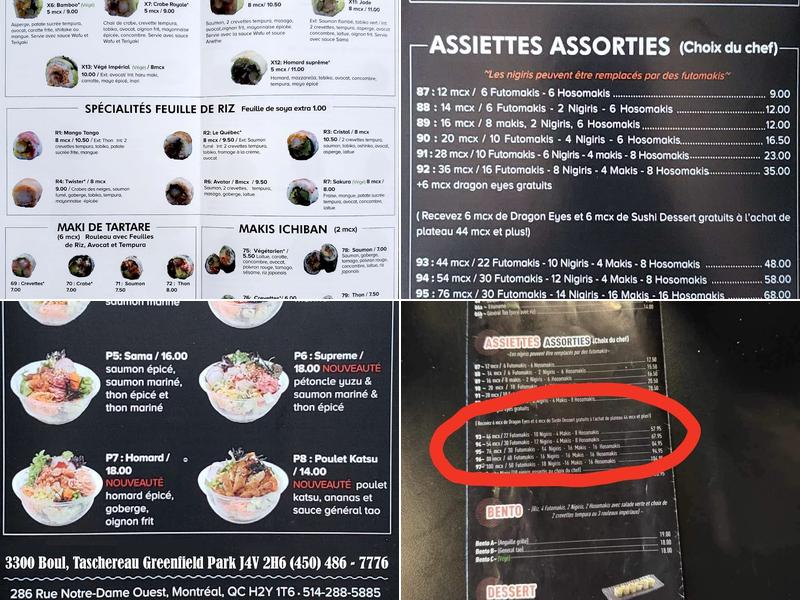Sushi Sama (Greenfield Park) Menu