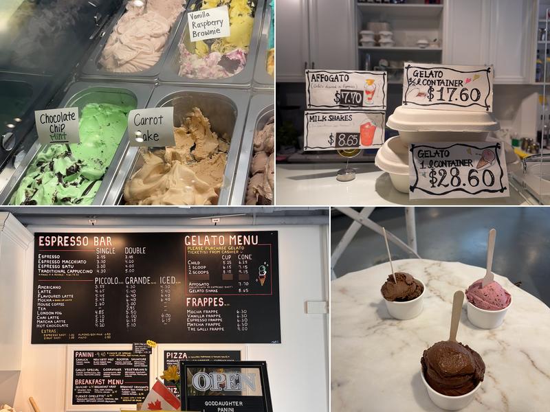 Yaletown Gelato Menu