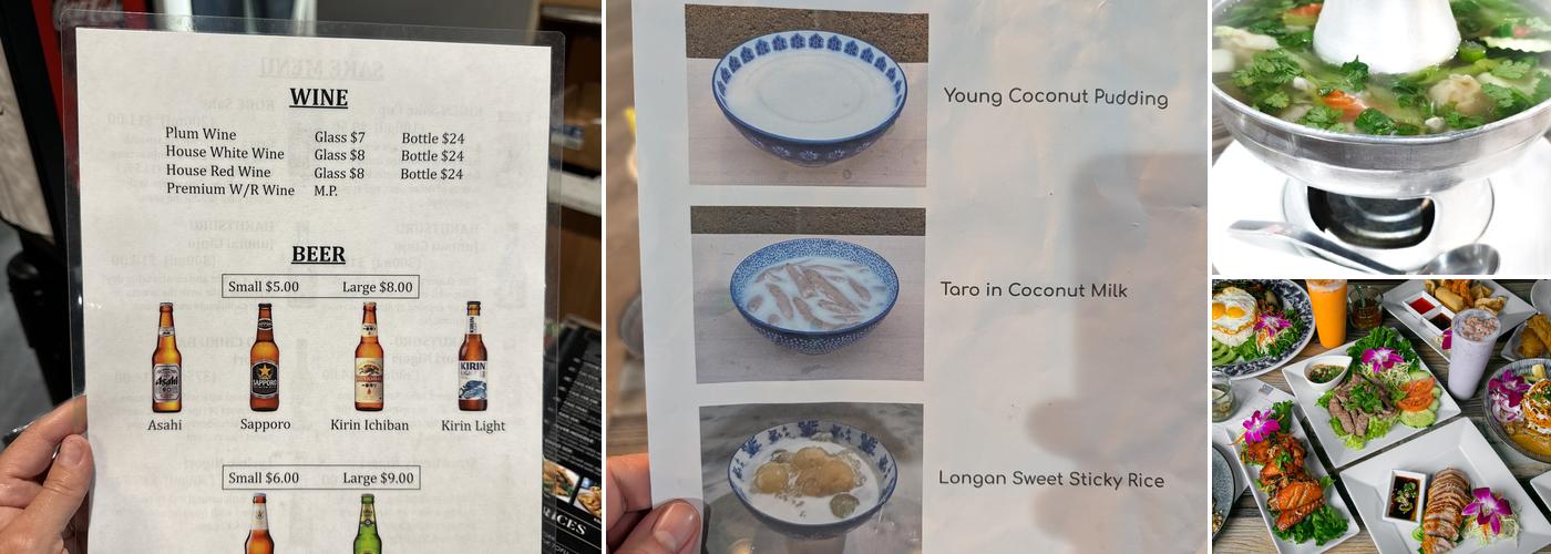 Siam Thai & Sushi Kitchen Menu