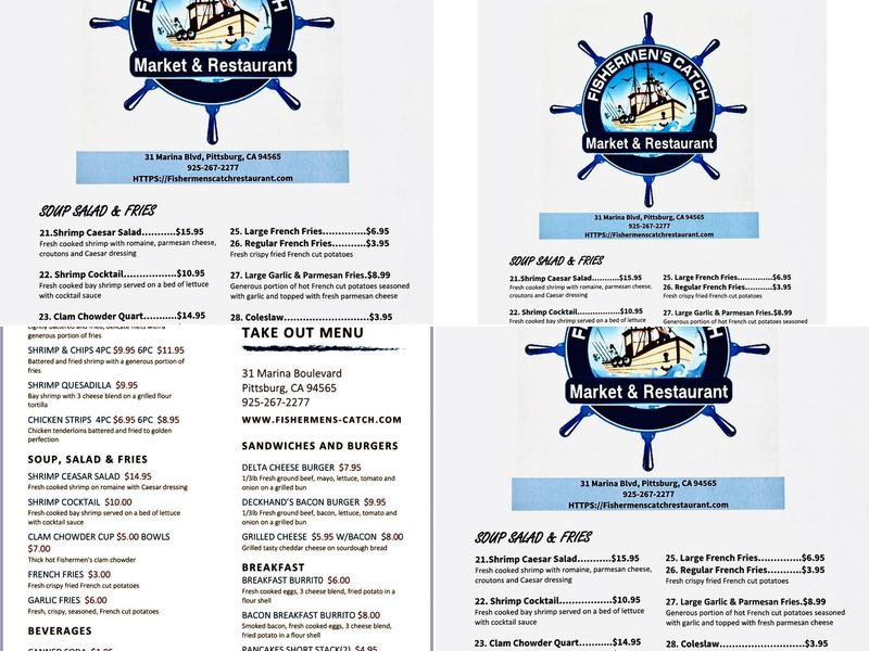 Fishermen's Catch Market & Restaurant Menu